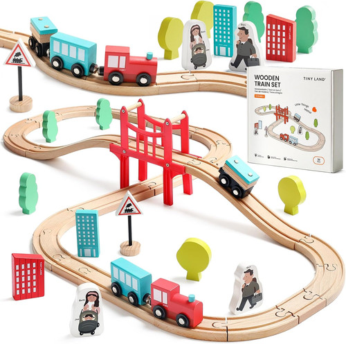 Pista treno legno set - treno,