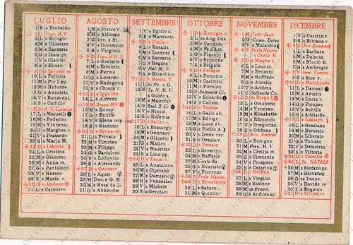 1939 calendario tascabile - 1939,