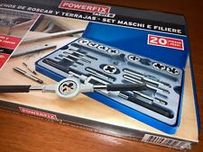 Set 20 Pezzi Di Maschi E Filettatori Filiere Powerfix Per Filettare A Mano