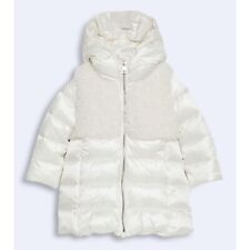 LIU JO piumino lungo bambina panna trapuntato nylon con cappuccio 3 4 anni