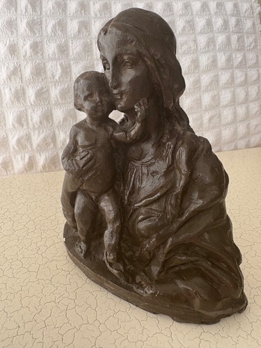 Antica scultura madonna con - scultura,