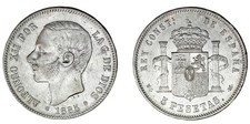 5 SILVER PESETAS / PLATA
