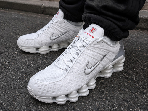 Nike shox bianco argento - shox, tl