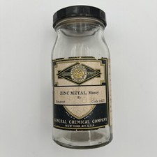 Baker & Adamson, Vintage clear glass Jar, with Original Bakelite Lid Apothecary