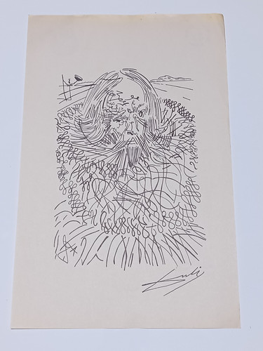 Salvador dali drawing - drawing, paper