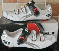 SCARPE CICLISMO SIDI GENIUS 5 UOMO EUR 46 BIANCHE OTTIME CONDIZIONI USATE 