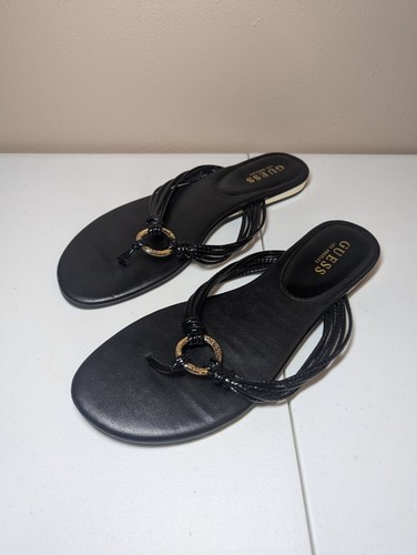 Sandali neri slip guess los - sandali,