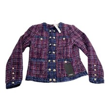 Giacca Stylist Tweed White House Black Market Taglia 4 Hollyhock Combo NWT