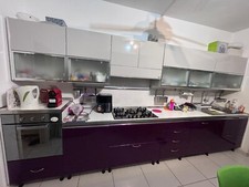 bellissima cucina viola scavolini di 4 metri completa di lavello e forno 