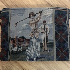 Borsa con cerniera arazzo golf