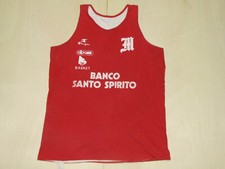 MAGLIA SHIRT MAILLOT CANOTTA BASKET BANCA SANTO SPIRITO ROMA DOUBLE FACE tg. XL 
