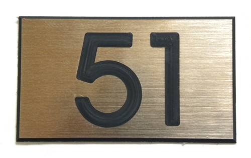 Piastra incisa numero porta - piastra,
