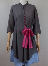 Camicia les Copains Jeans - vintage - marrone rosa fucsia rosa fluo cotone e set