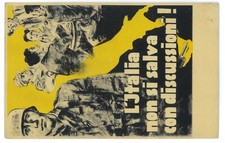 2408A - ITALIA RSI , RARA CARTOLINA PROPAGANDA TEDESCA, SPEDITA NEL 1944,