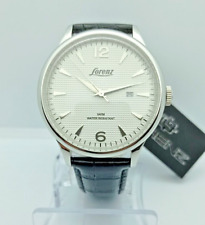 OROLOGIO UOMO LORENZ VINTAGE STYLE CASSA IN ACCIAIO 42mm,CINTURINO PELLE NERA