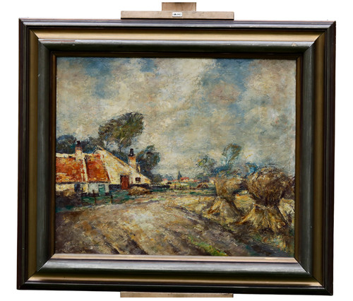 Grande quadro olio - quadro, firmato