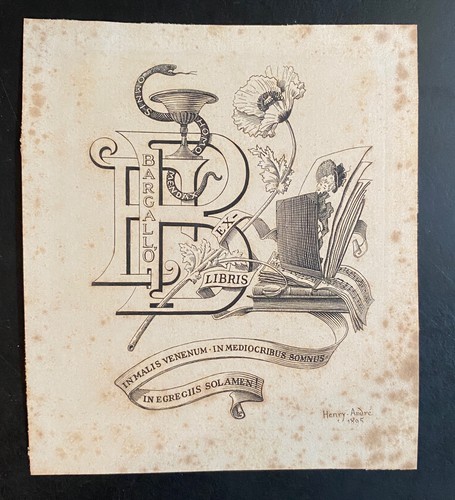 Exlibris medizin henry andré - exlibris,