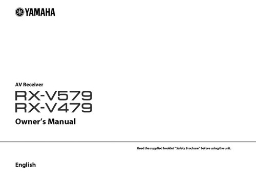 Yamaha v479 v579 - rx-v479, rx-v579