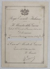 diploma militare 1920 13 rgt fanteria medaglia croce merito guerra roma