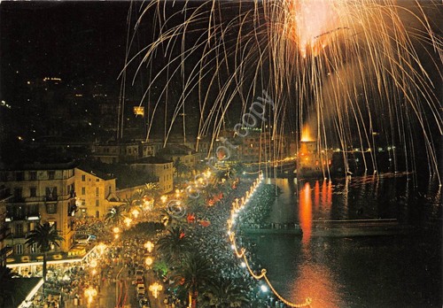 Cartolina rapallo notturno - rapallo,
