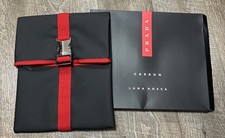 NUOVO PRADA Luna Rossa Uomo Unisex XL Jet Set Borsa da Toilette Marsupio da Viaggio Doppio Kit BX