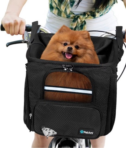 Cestino porta bici - cane, per
