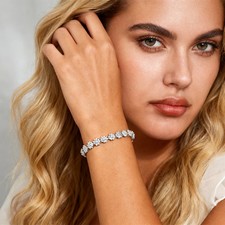 Bracciale 8,32 ct taglio tondo