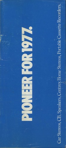 Pioneer 1977 rare brochure car - brochure,