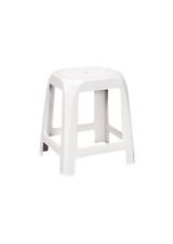 Sgabello da Bagno Elfo in Plastica Bianco Ideale per Arredo Doccia Camper Cucina