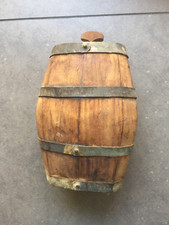 borraccia in legno a botticella antica