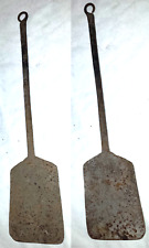 ANTICA PALETTA IN FERRO BATTUTO FORGIATA A MANO DA  CAMINO O FOCOLARE  FINE 800