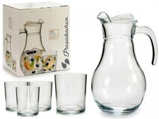 Set Giara Caraffa In Vetro 1,8