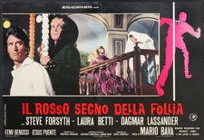 CINEMA-fotobusta IL ROSSO SEGNO DELLA FOLLIA s. forsyth, l. betti; MARIO BAVA