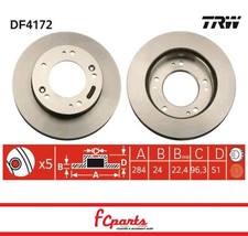 COPPIA DISCHI FRENO ANT KIA BESTA RETONA SPORTAGE TRW DF4172