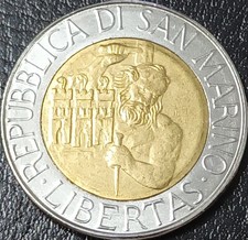 SAN MARINO MONETA BIMETALLICA