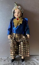 Bambola Da Collezione Vestito Stoffa Tradizionale Thailandese in Porcellana