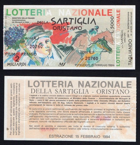 Biglietto lotteria nazionale - biglietto,