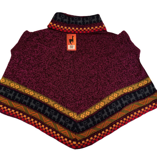 Poncho cappotto mantella - cappotto, viola