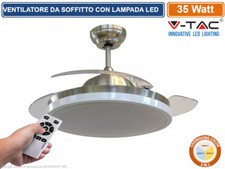 V-TAC VT-3042-3 VENTILATORE DA SOFFITTO 35W CON LAMPADA LED 30W  CAMBIA COLORE