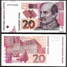 CROATIA 20 Kuna 2001 UNC P 39 a