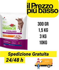 Croccantini Natural Trainer per gatti sterilizzati al tacchino vari formati