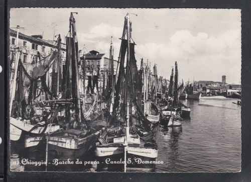 Cartolina chioggia barche - cartolina,