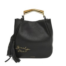 LE PANDORINE BORSA A SPALLA IN ECOPELLE NERO DENISE