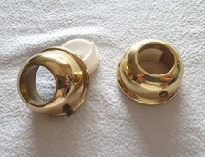 SET 2 rosone rosetta supporto laterale in ottone D. 20 per tubo tendaggi