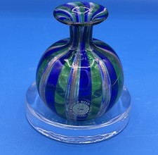 Murano Mini Vaso a Righe Blu