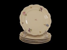 PREZIOSO ANTICO SERVIZIO 6 PIATTI DESSERT PORCELLANA ROSENTHAL POMPADOUR