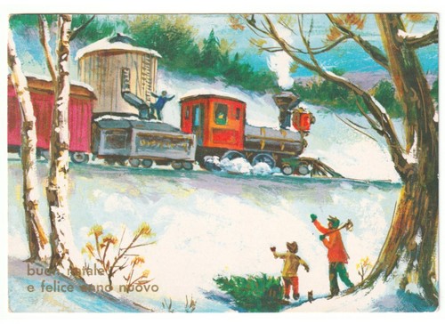 1977 natale cartolina vintage - 1977,
