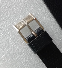 Fibbia Baume et Mercier ansa 12 + cinturino pelle generico ansa 15mm. nero