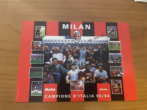 Cartolina milan campione - ac,