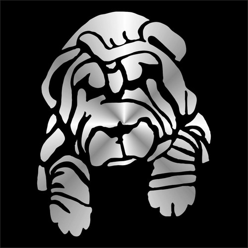 Adesivo prespaziato sharpei - ,